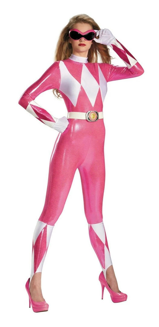 Morris Costumes Women's Sassy Pink Power Ranger Bodysuit Mighty Morphin Ladies Costume 2 Morris Costumes Women's Sassy Pink Power Ranger Bodysuit Mighty Morphin Ladies Costume