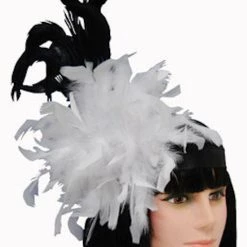Sweidas 20s Flapper Cabaret Mardi Gras Feather Fascinator Burlesque Costume Headband