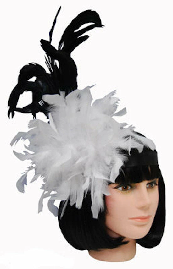 Sweidas 20s Flapper Cabaret Mardi Gras Feather Fascinator Burlesque Costume Headband 1 Sweidas 20s Flapper Cabaret Mardi Gras Feather Fascinator Burlesque Costume Headband