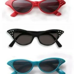 Carnival 50s 60s Retro Cats Eye Rhinestone Glasses Costume Accessory Sunglasses