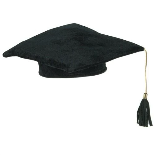 Balloon Agencies Costume Accessories Black Plush Graduation Cap With Tassel Costume Hat 1 Balloon Agencies Costume Accessories Black Plush Graduation Cap With Tassel Costume Hat