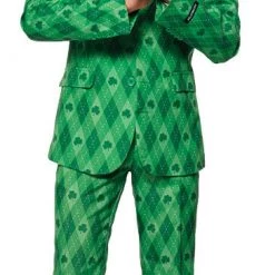 Morris Costumes St. Patrick's Day Stylish Irish Shamrock Green Suit Mens Costume