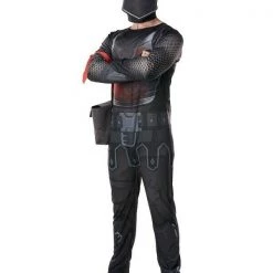 Rubie's Halloween Costumes Licensed Mens Fortnite Black Knight Costume Epic Game Adults Halloween Jumpsuit