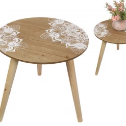 MAL Bohemian Style Mandala Side Table Bedside Coffee Table With Black & White Prints Home & Garden 9 MAL Bohemian Style Mandala Side Table Bedside Coffee Table With Black & White Prints Home & Garden
