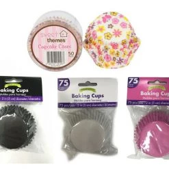 Balloon Agencies Party Supplies Cupcake Cases Baking Cups 75pk Black Pink White Butterflies