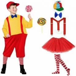 Unbranded Tweedle Dee Tweedle Dum Costume Ladies Girls Alice In Wonderland Costume