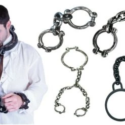 Unbranded Prisoner Convict Jumbo Neck And Hand Wrist Shackles Zombie Costume Accessory Costume Accessories