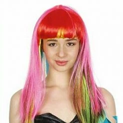 JD Party Fancy Dress Up Costume Party Long Wig Straight Cosplay Funk Disco Halloween Wigs