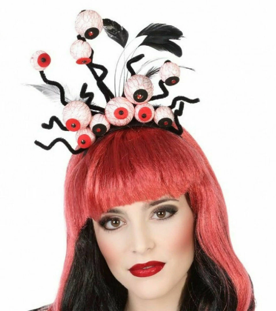 JD Party Gruesome Array Of Creepy Scary Eyeballs & Feathers On A Headband Costume Access Costume Accessories 1 JD Party Gruesome Array Of Creepy Scary Eyeballs & Feathers On A Headband Costume Access Costume Accessories