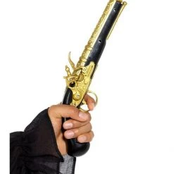 Unbranded Costume Accessories Caribbean Pirate Plastic Diecast Pirate Pistol Costume Accessory