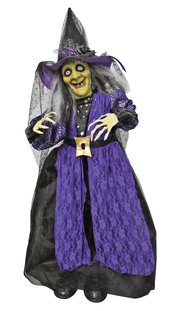 Unbranded 79cm Animated Standing Witch Door Greeter Halloween Decoration Prop 1 Unbranded 79cm Animated Standing Witch Door Greeter Halloween Decoration Prop