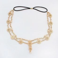 AliExpress Boho Pearl Rhinestone Head Chain Jewellery Headband Head Piece Hair Band