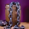 Sweidas Graveyard Horror Chain Links Prop Silver & Black 180cm Halloween Props/Decoration
