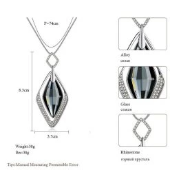 Unbranded Crystal & Rhinestone Necklace & Pendant Geometric Statement Fashion Jewelry