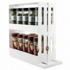 Unbranded Rack Storage Slide Cabinet Organiser Pantry Kitchen Shelf Spice Jars Can Holder