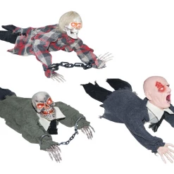Morris Costumes Halloween Props/Decoration 46cm Animated Crawling Ghoul Zombie Reaper In Chain Halloween Decoration 7 Morris Costumes Halloween Props/Decoration 46cm Animated Crawling Ghoul Zombie Reaper In Chain Halloween Decoration