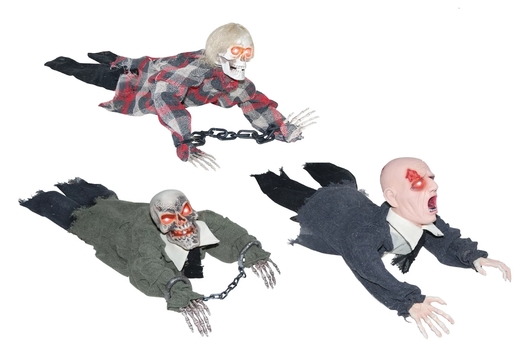 Morris Costumes Halloween Props/Decoration 46cm Animated Crawling Ghoul Zombie Reaper In Chain Halloween Decoration 4 Morris Costumes Halloween Props/Decoration 46cm Animated Crawling Ghoul Zombie Reaper In Chain Halloween Decoration