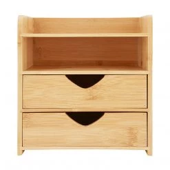 Kmart Bamboo 4 Tier Desk Organiser Stationery Box Desk Tidy Home Office Home Study Electronics