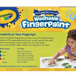 ABT Crayola No Spills Washable Fingerpaints Pack Of 4 Bold Colours