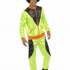 Smiffys Costumes Neon 90s 80s Height Of Fashion Shell Suit Tracksuit Mens Ladies Costume