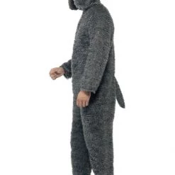 Smiffys Costumes Fluffy Dog Grey Jumpsuit With Hood Mens Costume