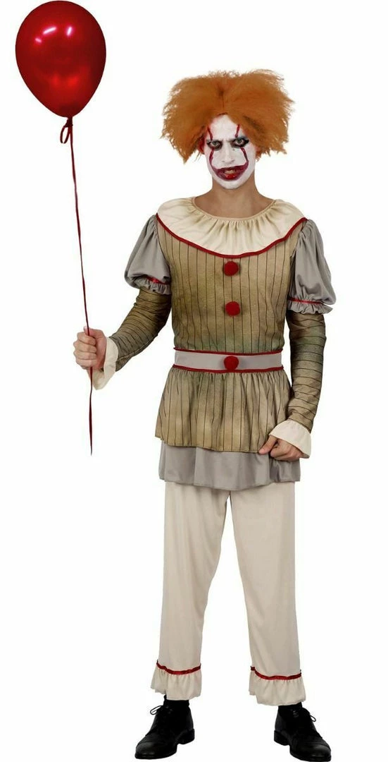 Sweidas Pennywise IT Vintage Clown Halloween Mens Costume 2 Sweidas Pennywise IT Vintage Clown Halloween Mens Costume