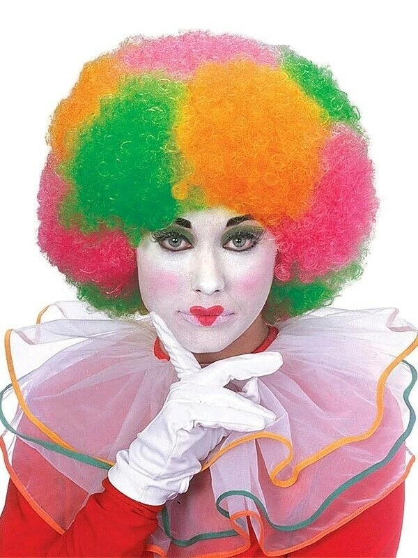 Rubie's Clown Multi Colour Neon Wig Halloween Costume Accessory 1 Rubie's Clown Multi Colour Neon Wig Halloween Costume Accessory