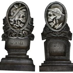 Unbranded Cemetery Tombstones Set Bride & Groom R.I.P. Graveyard Halloween Decoration Prop