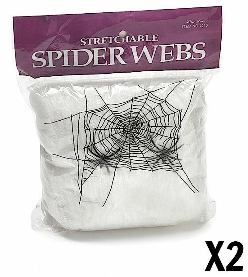 Aussie Toys 2 Packs Of Stretchy Spider Web Cobweb & Spiders Halloween Decorations Upto 2M 1 Aussie Toys 2 Packs Of Stretchy Spider Web Cobweb & Spiders Halloween Decorations Upto 2M