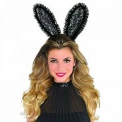 Balloon Agencies Black Lace Bunny Ears Ladies Headband Costume Accessories