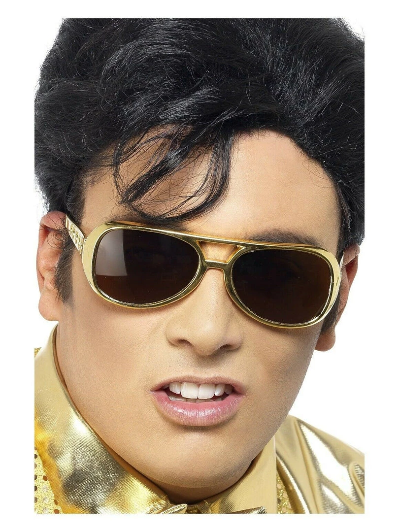 Rubies/Smiffys/Dr.Toms Elvis Presley Microphone Scarf Shades Headpiece Wig Mens Costume Accessory 6 Rubies/Smiffys/Dr.Toms Elvis Presley Microphone Scarf Shades Headpiece Wig Mens Costume Accessory
