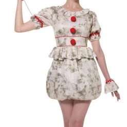 Morris Halloween Costumes Dancing Clown Pennywise IT Halloween Ladies Costume