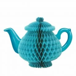 Balloon Agencies Blue Tea Time Teapot Honeycomb Centrepiece 18cm Party Supplies