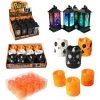 Unbranded Halloween Props/Decoration Halloween Skull Orange LED Candle Colour Changing Lamp Halloween Decoration