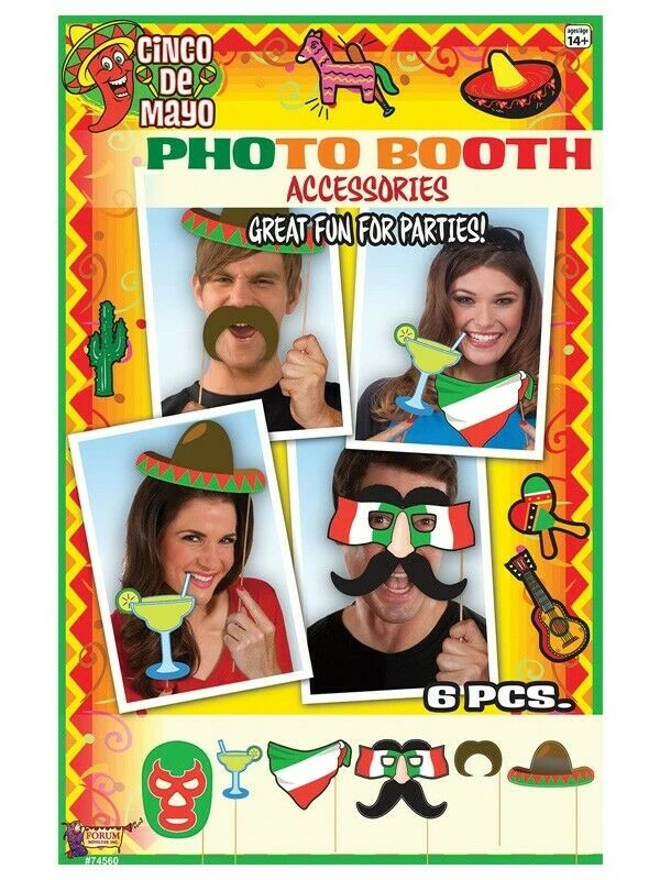 Tomfoolery Cinco De Mayo Party Photo Booth Accessory Pack Party Supplies 1 Tomfoolery Cinco De Mayo Party Photo Booth Accessory Pack Party Supplies