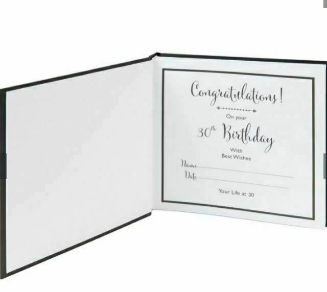 MAL Home & Garden Black And Silver Scrapbook Your Life At 30 25 X 24cm 2 MAL Home & Garden Black And Silver Scrapbook Your Life At 30 25 X 24cm