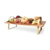 Kmart Home & Garden Wooden Rectangle Grazing Cheese Platter Serving Stand Tray Gold Coloured Handle