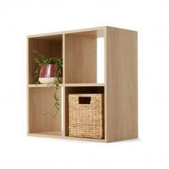 Kmart Home & Garden 4 Cube Display Unit Oak Look Bookshelves Shelves Bookcase Storage Organizer