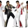 Rubies/Smiffys/Dr.Toms Costumes 70s American Eagle Elvis Presley Black Gold White Suit Mens Costume