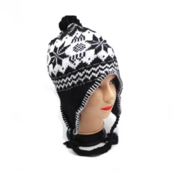 JD Party Costume Accessories Fashionable Beanie Hat With Strings Assorted Designs Ladies Knitted Beanie