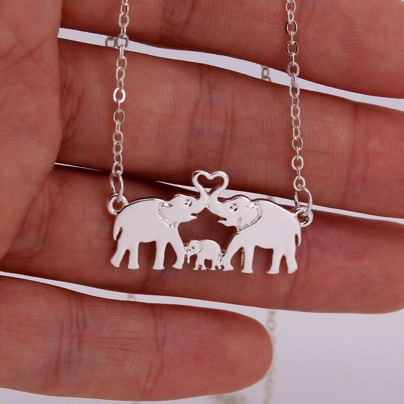 AliExpress Fashion Jewelry Gold Silver Family Elephant Pendant Necklace 3 AliExpress Fashion Jewelry Gold Silver Family Elephant Pendant Necklace