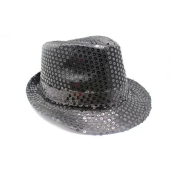 JD Party Costume Accessories FEDORA Trilby Hat Cap Glitter Sequin Sequinned Dance Party Costume MJ Jazz Hats