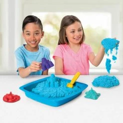 ABT Home & Garden Kinetic Sand Magical Sandcastle Set Sandbox Tray 3 Moulds & Tools