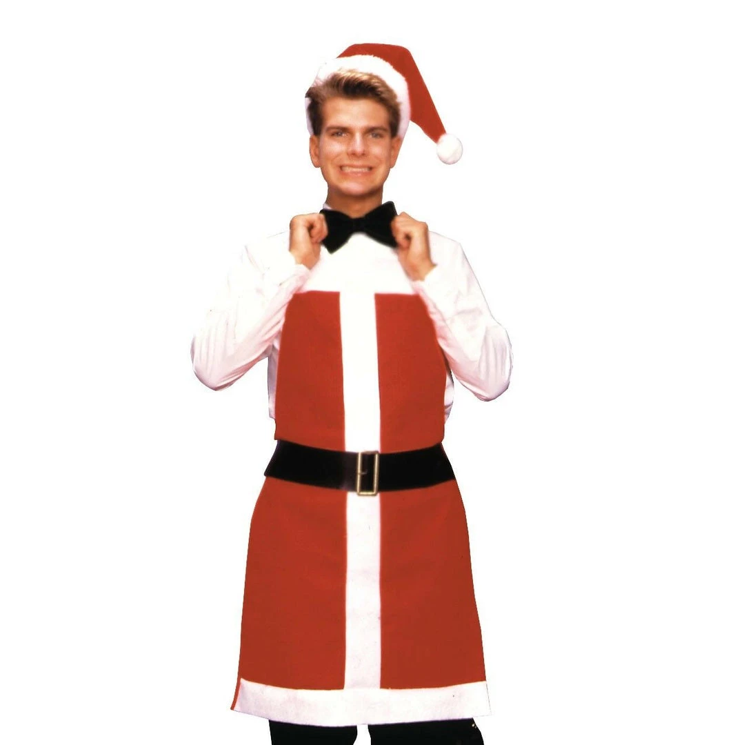 Unbranded Sexy Santa Bartender Waiters Apron With Belt And Santa Hat 2 Unbranded Sexy Santa Bartender Waiters Apron With Belt And Santa Hat