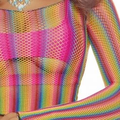 Tom Foolery Leg Avenue 81600 Rainbow Fishnet Mesh Crop Top Festival Rave Pride Mardi Gras 8 Tom Foolery Leg Avenue 81600 Rainbow Fishnet Mesh Crop Top Festival Rave Pride Mardi Gras