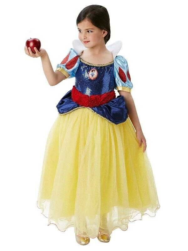 Rubie's Disney Princess Snow White Shimmer Deluxe Girls Costume And Wig Costumes 4 Rubie's Disney Princess Snow White Shimmer Deluxe Girls Costume And Wig Costumes