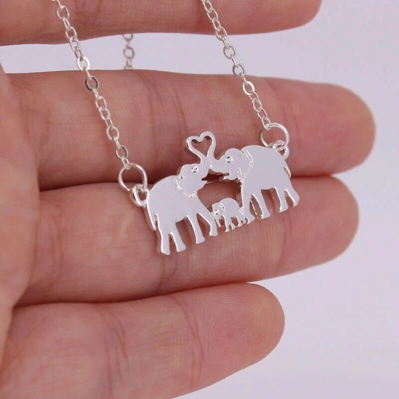 AliExpress Fashion Jewelry Gold Silver Family Elephant Pendant Necklace 7 AliExpress Fashion Jewelry Gold Silver Family Elephant Pendant Necklace