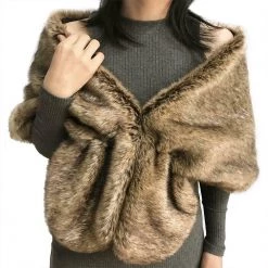 AliExpress Fashion Elegant Faux Fur Winter Long Shawl For Women Wrap Shrug Scarf Coats Clothing Apparel 13 AliExpress Fashion Elegant Faux Fur Winter Long Shawl For Women Wrap Shrug Scarf Coats Clothing Apparel