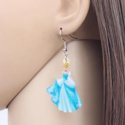 AliExpress Fashion Jewelry Disney Princess Earrings Ariel Aurora Cinderella Jasmine Belle Snow White Elsa
