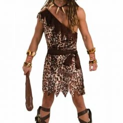 Rubies/Forum/Smiffys Costumes Caveman Leopard Print Club Sandals Wig Mens Costume 9 Rubies/Forum/Smiffys Costumes Caveman Leopard Print Club Sandals Wig Mens Costume